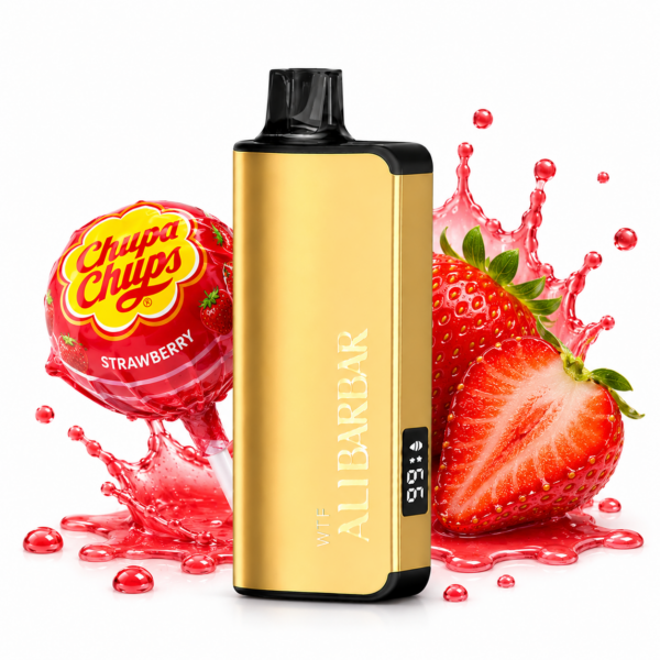 ALIBARBAR INGOT chupa chups STRAWBERRY  9000 Puffs